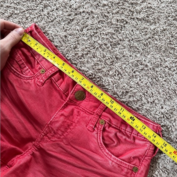 True Religion Red Skinny Ankle Jeans Corduroy Stretch Shannon Denim Pants 27x31 - Picture 3 of 7